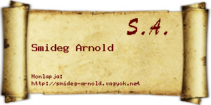 Smideg Arnold névjegykártya